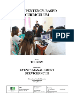 Compentency Based Module - Events Management Services
