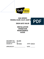 6ga Series MODELS 610F, 611F, 620F & 621F Iron Gate Valve Installation Operation Maintenance Guide