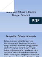 Hubungan Bahasa Indonesia Dengan Ekonomi