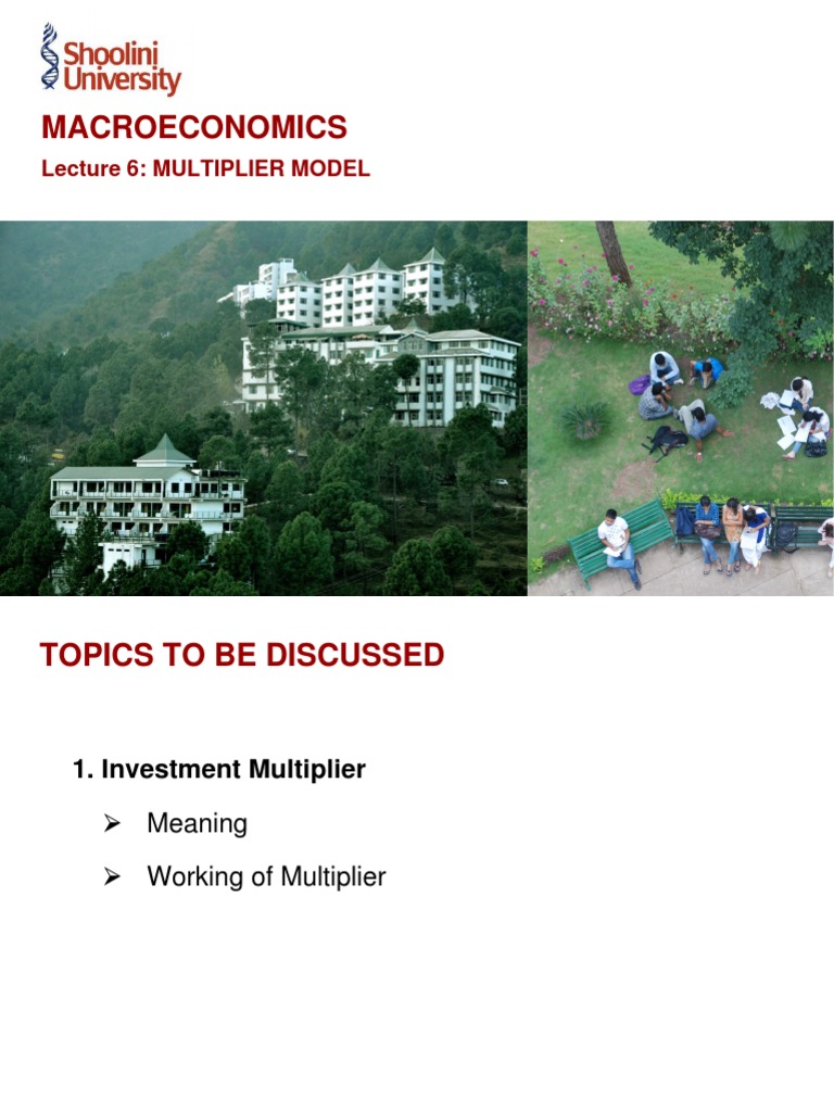 Macroeconomics: Lecture 6: Multiplier Model | Download Free PDF ...