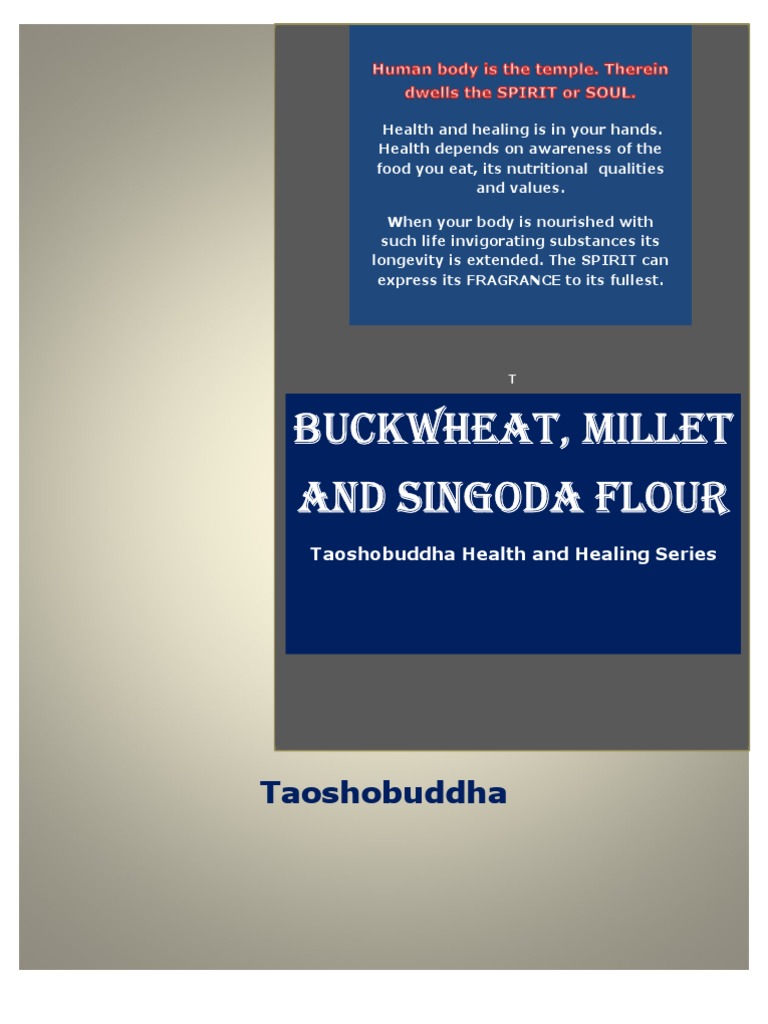 Buckwheat, Singoda and Millet Flours PDF Whole Grain Diabetes