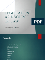 Legislation As A Source of Law