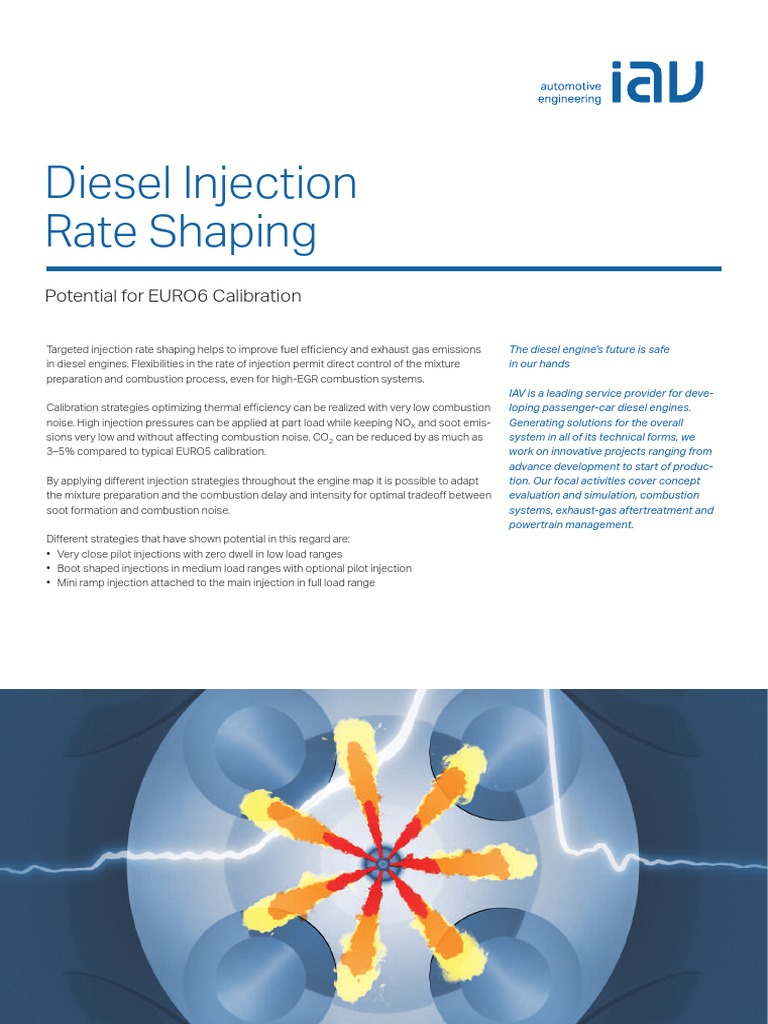 Diesel Injection Rate Shaping for EURO6 | PDF | Diesel Engine | Combustion