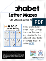 Letter Mazes: Alphabet