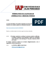 1°PRACTICA CALIFICADA CRIMINALISTICA Y MEDICINA FORENSE