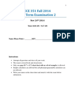 ECE 351 Fall 2014 - Mid Term 2 Solutions