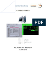 Makalah Komputer Tentang Spreadsheet