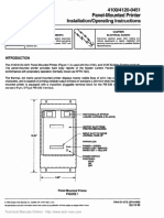 Installation and Operating Instructions for Simplex Panel-Mounted Printer