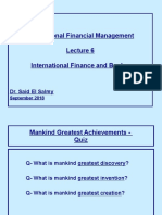 MNFM Lecture 6 Slides - International Finance and Banks