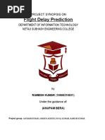 Flight Delay Prediction: Project Synopsis On