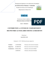 Etudes Du Comprtement Des Poutres Alveolees