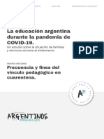 Frecuencia y Fines Del Vínculo Pedagógico en Cuarentena