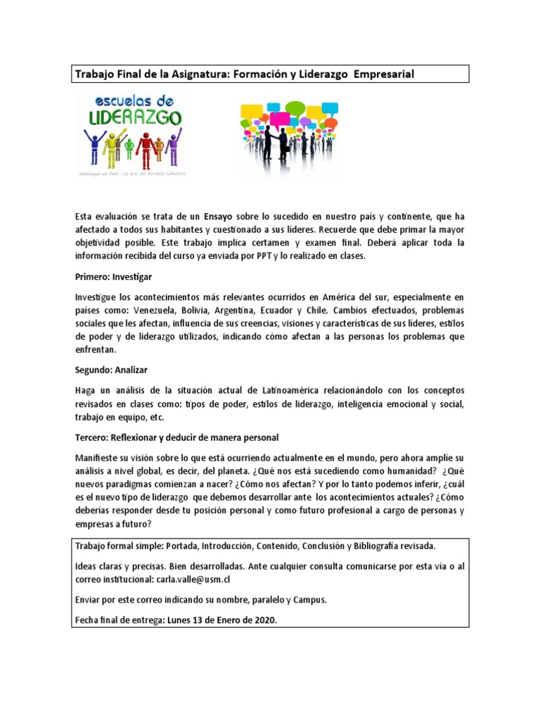 Trabajo Final de Liderazgo | PDF | Nicolás Maduro | Liderazgo