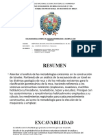 Excavabilidad Tiempo de Autosostenimiento y Ejemplo Con Ábacos