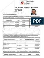 Manuel Llempén Declaración Jurada