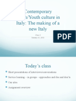 Contemporary Youth/youth Culture in Italy: The Making of A New Italy