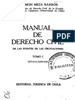 Manual de Derecho Civil - de Las Fuentes de Las Obligaciones - Tomo I - Ramon Meza Barros
