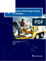 Pavement Technology Project in Thailand: Danish Road Institute Report 119 2002