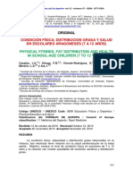 Condición Física, Distribucion Grasa y Salud en Escolares Aragoneses (7 A 12 Años)