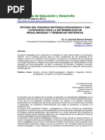 Estudio Del Proceso Histórico-Pedagógico y Sus Categorías para La Determinación de Regularidades y Tendencias Históricas