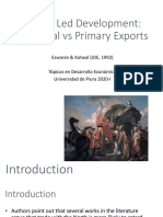 Export Led Development: Industrial Vs Primary Exports