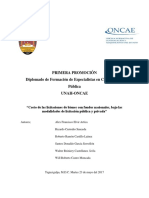 Costo de Las Licitaciones de Bienes Con Fondos Nacionales, Bajo Las Modalidades de licitacioIÌ - Â - N puIÌ - Â - Blica y Privada