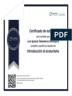 Certificacion Curso de Ecoturismo