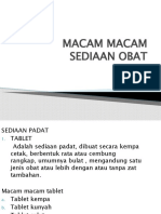 Macam Macam Sediaan Obat