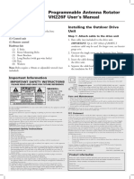 Programmable Antenna Rotator VH226F User's Manual: Installing The Outdoor Drive Unit Unpacking