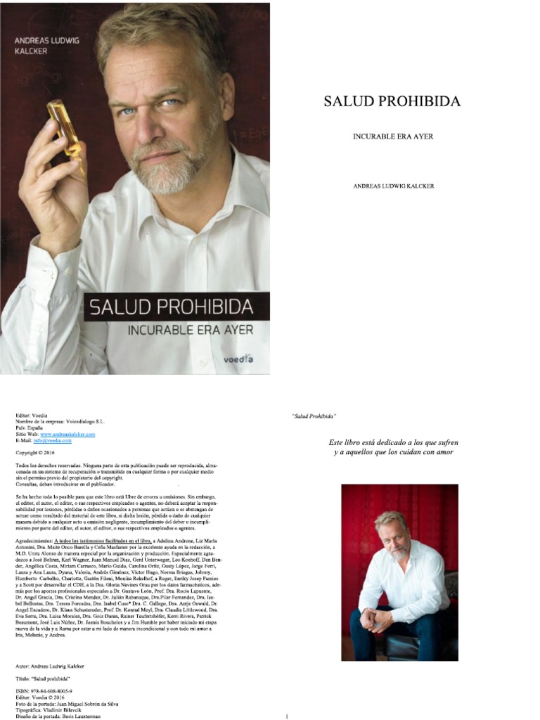 Libro Salud_Prohibida: incurable era ayer - Andreas Ludwig Kalcker