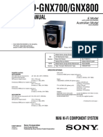 Service Manual: HCD-GNX700/GNX800