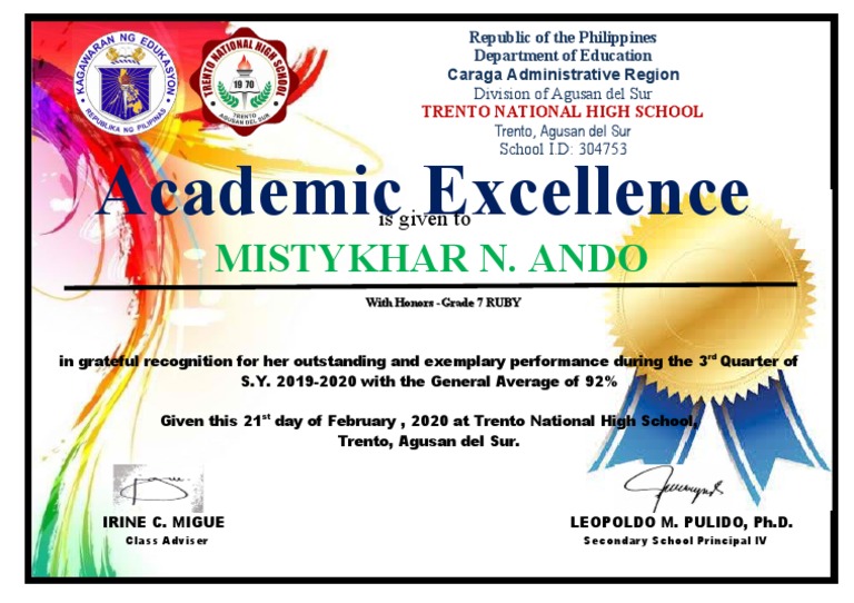 award certificate - ando