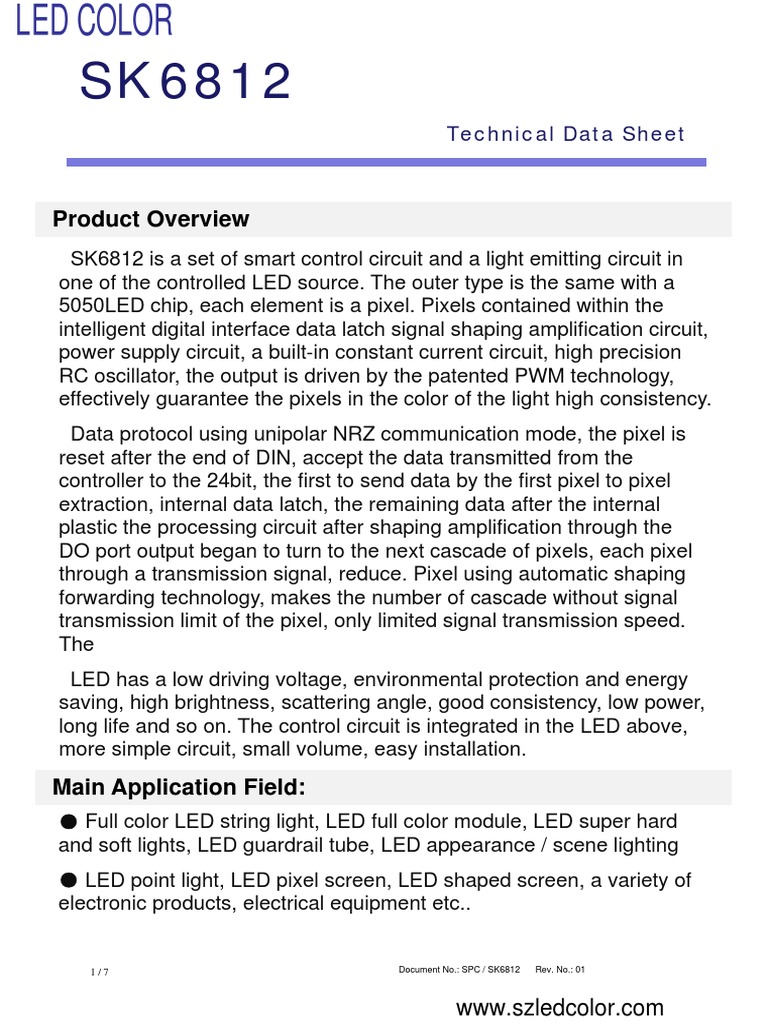 Product Overview: Technical Data Sheet | PDF | Electronic Circuits ...