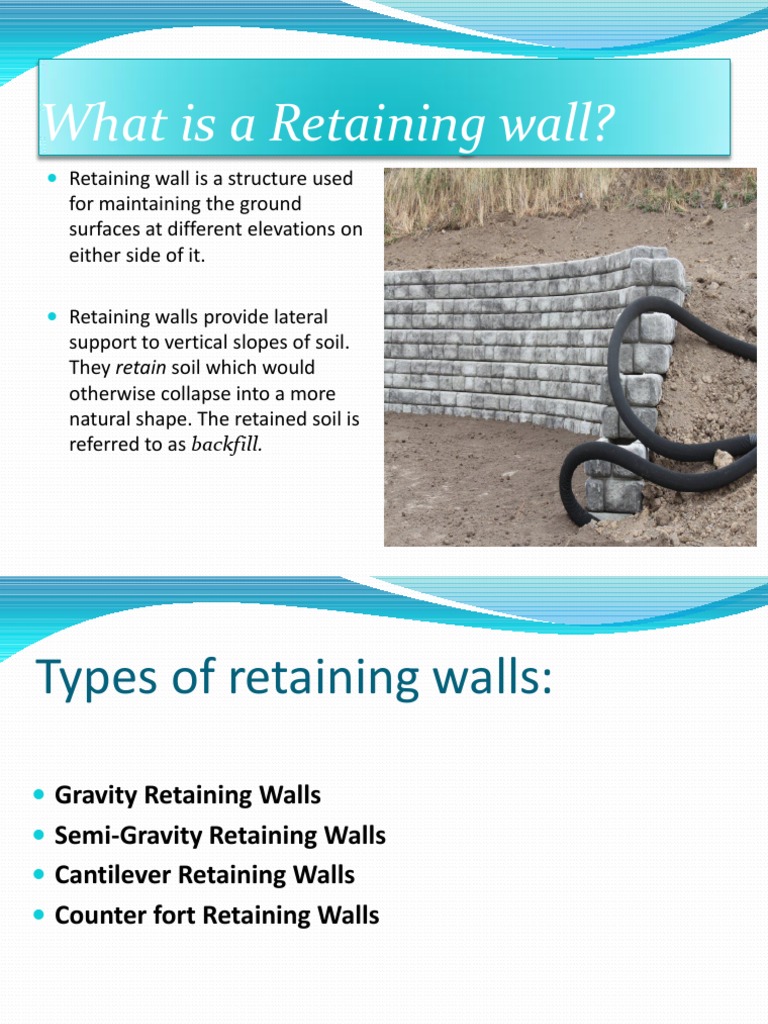 What Is A Retaining Wall? | PDF | Physics | Applied And ...