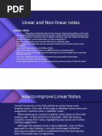 Linear and Non-Linear Notes