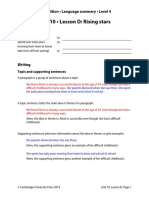 Unit 10 - Lesson D: Rising Stars: Touchstone 2nd Edition - Language Summary - Level 4