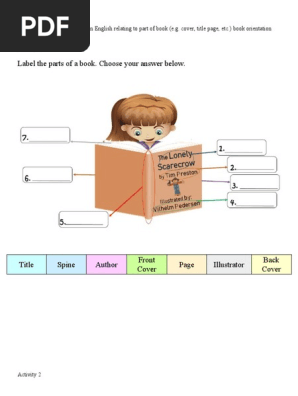 parts of the book grade 2 worksheet pdf books semiotics