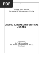 Useful Judgments For Trial Judges: Rulings of The Hon'ble Sri Justice M. Satyanarayana Murthy