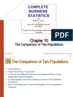 Complete Business Statistics: The Comparison of Two Populations