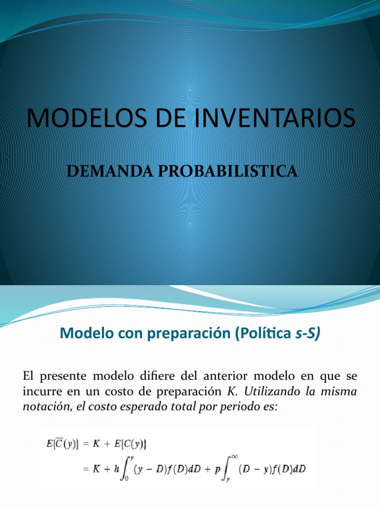 Modelos de Inventarios Probabilisticos 3 | PDF | Inventario | Análisis ...