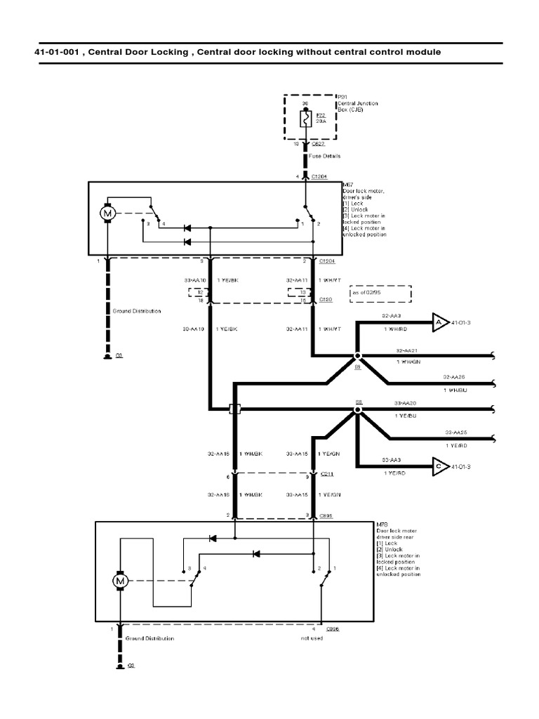 41-01-001, Central Door Locking, Central Door Locking Without Central ...
