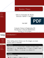 Number Theory: Slides by Christopher M. Bourke Instructor: Berthe Y. Choueiry