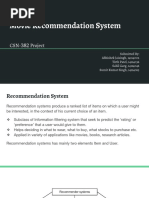 Movie Recommendation System: CSN-382 Project