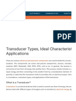 Different Types of Transducers and Their Applications