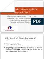How Should I Choose My PHD Research Title?