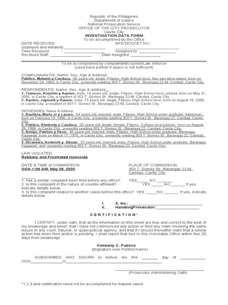 Cavite Robbery and Homicide Case | PDF | Public Law | Judiciaries