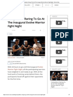 Competitors Raring To Go at The Inaugural Evolve Warrior Fight Night - Evolve Daily PDF