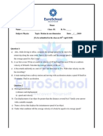 gr9 - Phy pw1 Motion in One Dimension - 2019 - 20 PDF