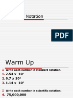 Scientific Notation Multiplying and Dividing With Warm Up