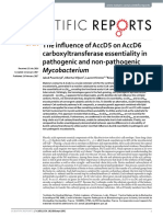 The Influence of Accd5 On Accd6 Carboxyltransferase Essentiality in Pathogenic and Non-Pathogenic